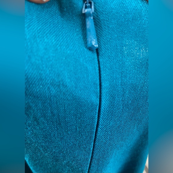 Linen Mini Dress Teal Spaghetti Adjustable Straps Size 1X NWT by Leith - Picture 9 of 14